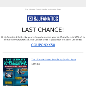 📢Last Chance - 50% Discount At BJJFanatics.com📢