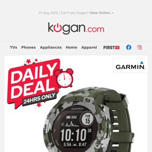 Daily Deals: Garmin Smart Watch, ASICS Running Shoes & Doorbell Security Camera - Hurry, Ends Midnight!