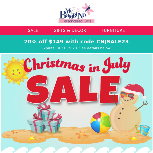 Christmas in July 20%-70%  OFF!🎄
