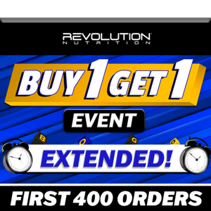 🔥 Extended Buy 1, Get 1 Event - First 400 Orders Ship Free!