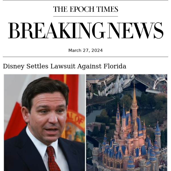 Breaking: Disney Settles Lawsuit Against Florida