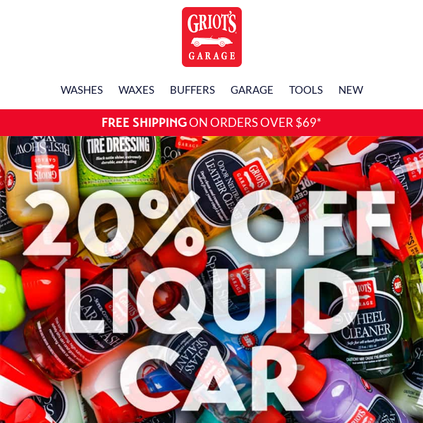 20% Off Liquid Car Care Sale!