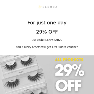 29% OFF starts now