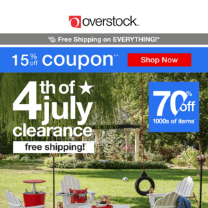 Savor the Summer with a 15% off Coupon! 🌡️🌴🍹 Shop 4th of July Clearance Event Savings!