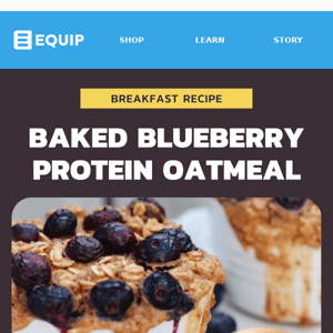 [Recipe] Baked Blueberry Protein Oatmeal 💪