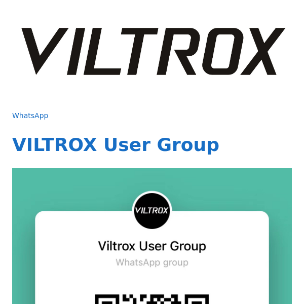 Invite You Join Viltrox User Group WhatApp  👏