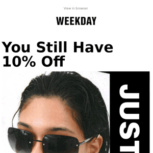 You still have 10% off!