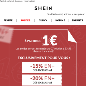 shein-france Vous avez un message de la part de SHEIN !