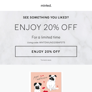 Don't miss 20% off your favorites!