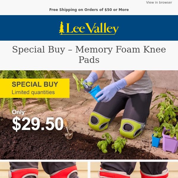Special Buy – Memory Foam Knee Pads for $29.50