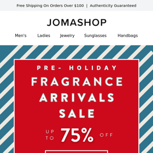 🎁  PRE-HOLIDAY FRAGRANCE ARRIVALS 🎁 SALE!