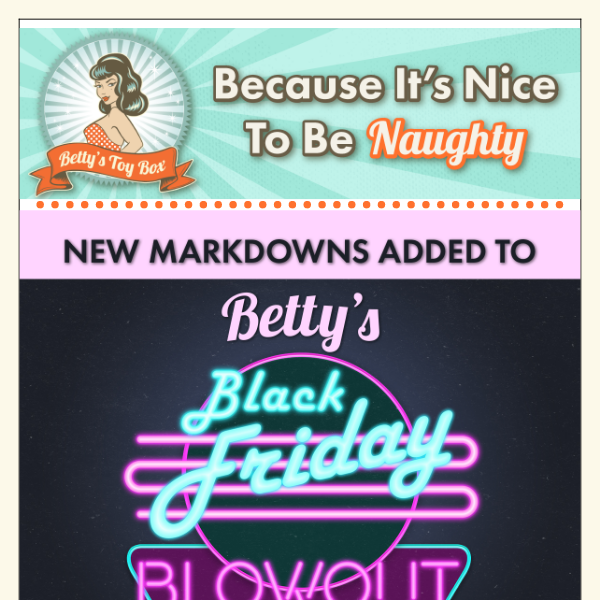 Betty's Biggest Sale of the Year Continues 💥