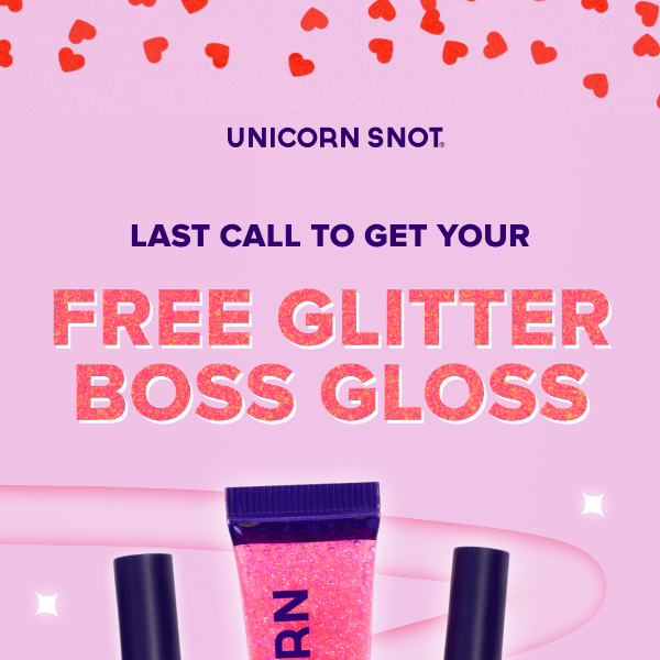 Redeem your free gloss before midnight tomorrow!