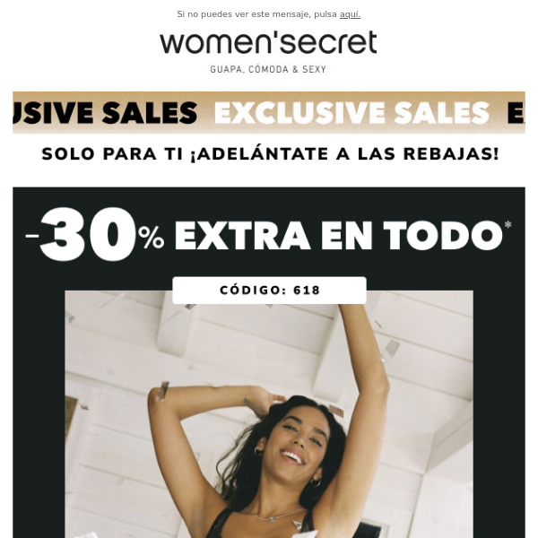 -30% EXTRA en TODO 🤫 EXCLUSIVE SALES