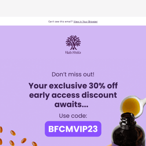 reminder: Your Exclusive VIP Early Access Deal Ends Tomorrow!
