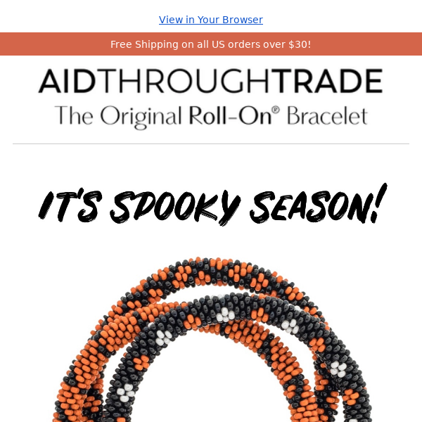 New Arrival: Halloween Bracelets at Aid Through Trade! 🎃