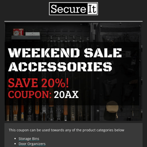 Save 20% on Accessories