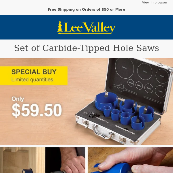 Special Buy - Set of Carbide-Tipped Hole Saws for Just $59.50