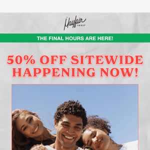 LAST CALL! 50% Off Sitewide Is Screaming Your Name ❤️