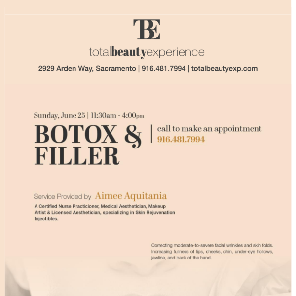 Botox & Filler are back! Call & Signup today spots are filling up fast!