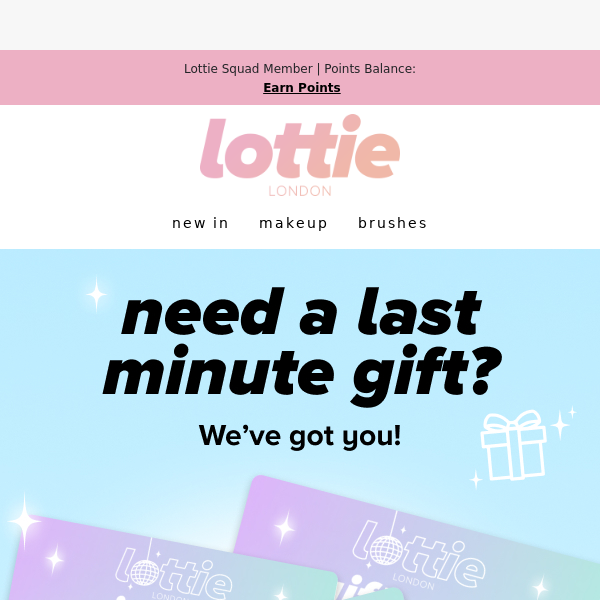 Left gifting to the last min Lottie London? 🎁