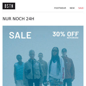 Nur noch heute | 30% off BSTN Brand ✨