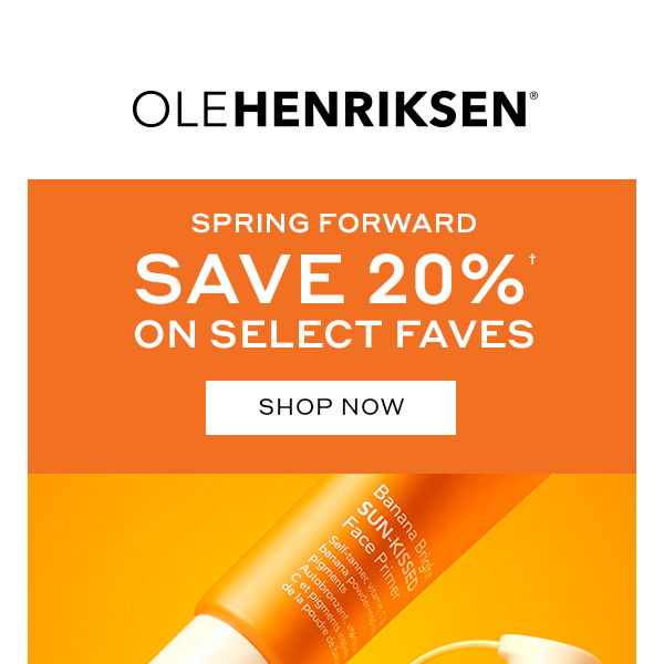 20% off select skincare essentials