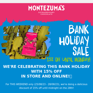 15% OFF FOR BANK HOLI-YAY ☀