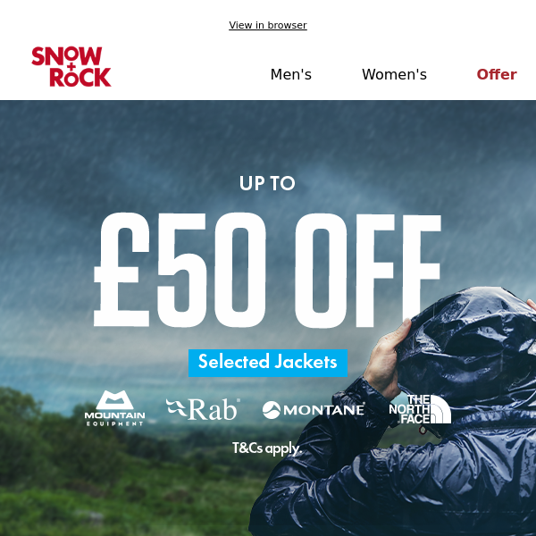 Save now - up to £50 off selected jackets