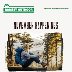 November 🍁 at Ramsey Outdoor – Monthly Coupon.