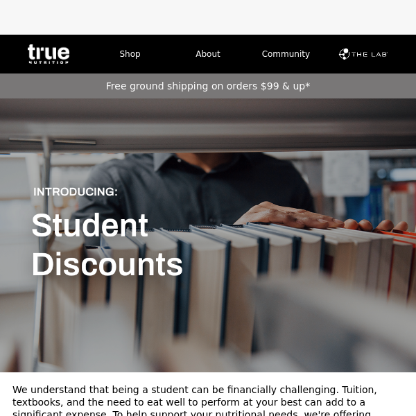 Introducing: Student Discounts 📚