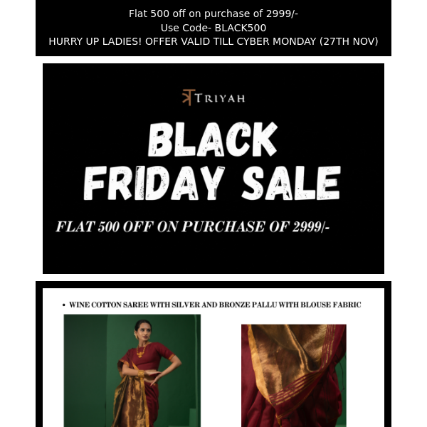 Hello there, Black friday offer is here!