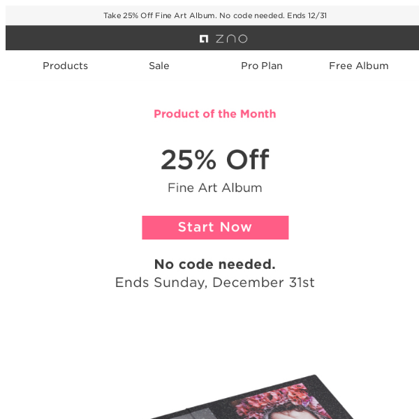 It’s Here! Get 25% Off Fine Art Album Printed with museum grade art paper!