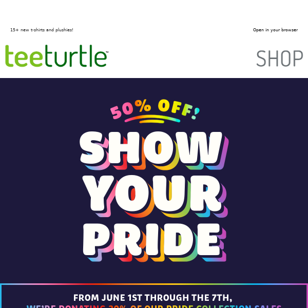 🏳️‍🌈 50% off the PRIDE collection 🏳️‍🌈