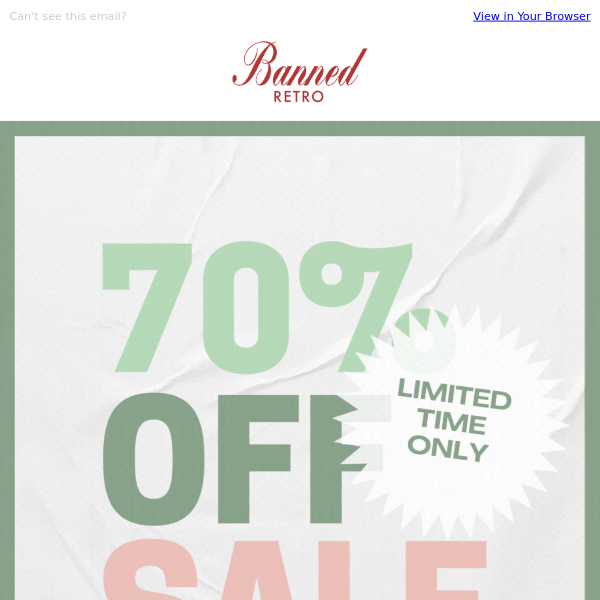 Do Not Miss Out! 70% Savings Now 🛍️