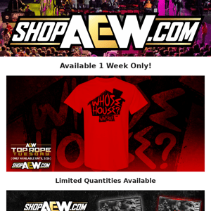 New Limited Time Merch + Top Sellers on ShopAEW