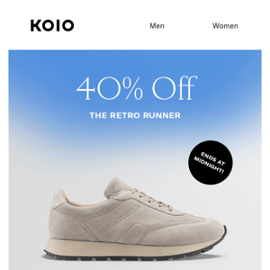 40% OFF THE RETRO RUNNER