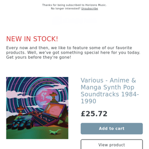 TIP! Various - Anime & Manga Synth Pop Soundtracks 1984-1990