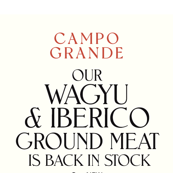 Our NEW Wagyu + Ibérico Ground Meat is BACK in stock! 🐄 🐖