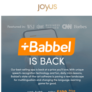 Babbel's On Sale! 60% Off Starts NOW