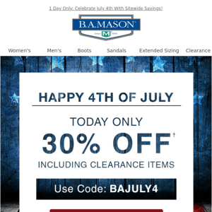 Ready For Fireworks? 30% Off Starts Now!