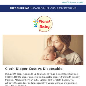 Cloth Diapers vs. Disposable?
