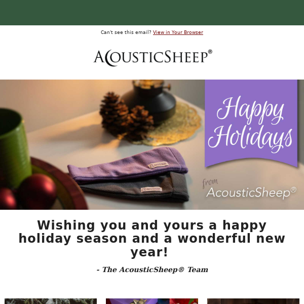 Happy Holidays from AcousticSheep® 🎄❄️