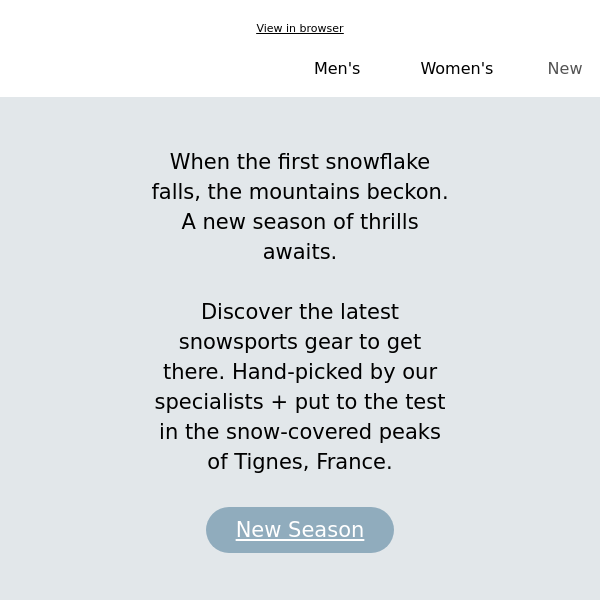 Discover the new snowsports season