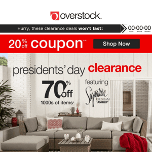 Shop 20% off Presidents’ Day Clearance! Our Biggest Sale of the Season Is Almost Gone!