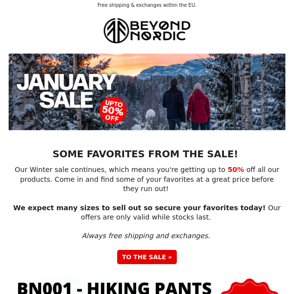 Get 15% off our BN001 Hiking Pants - Beyond Nordic
