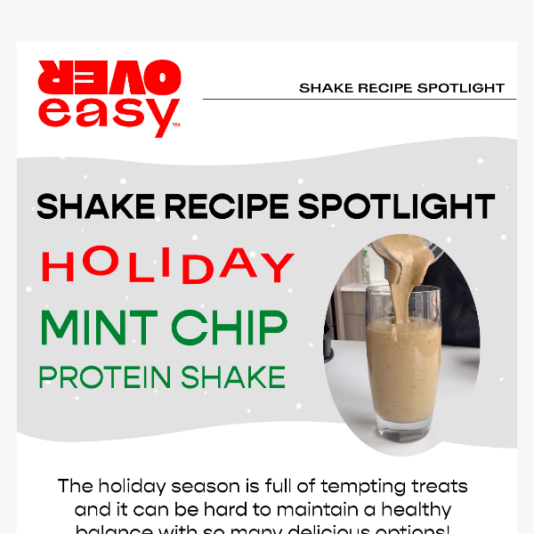 Shake Recipe Spotlight: Holiday Mint Chip Protein Shake! 🎄