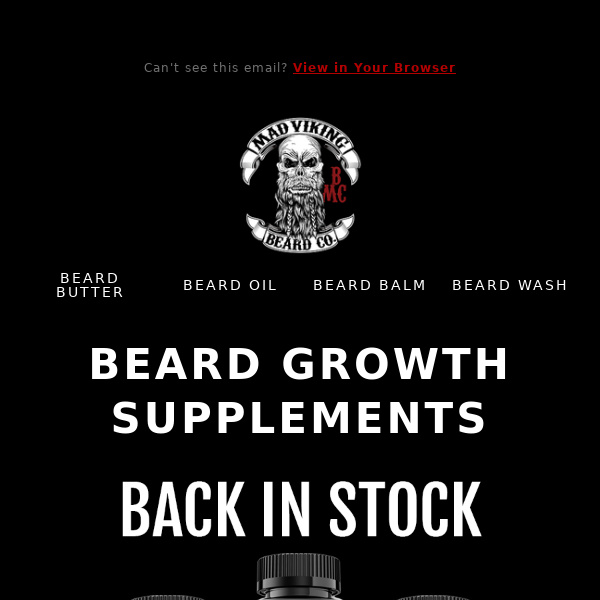 Beard Growth Supplements Are Back In Stock!