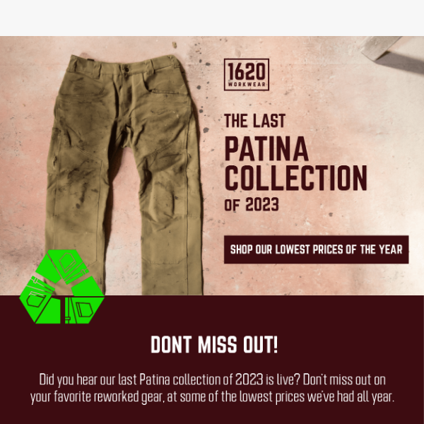 Don't Miss Our Last Patina Collection of 2023