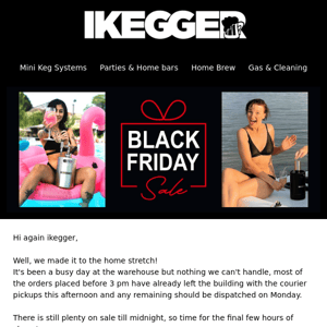 iKegger 7pm Hourly Sales Now On